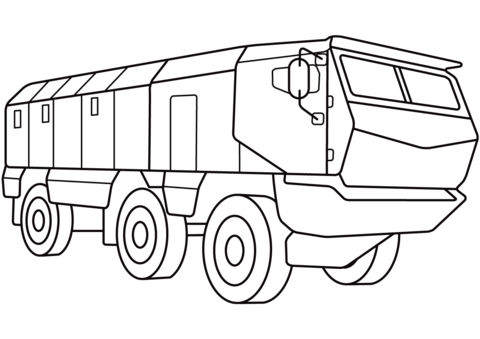 Armored Personnel Carrier Coloring Page